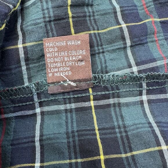 J. McLaughlin Megyn Plaid Cotton Poplin Shirt Crinkled Button Up 3/4 Sleeve Med - Picture 10 of 11